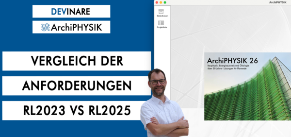 Beispielhafter Vergleich der Anforderungen RL2023 vs RL2025 mit ArchiPHYSIK 26